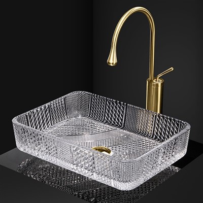 Lavabo de vidre de la conca quadrada